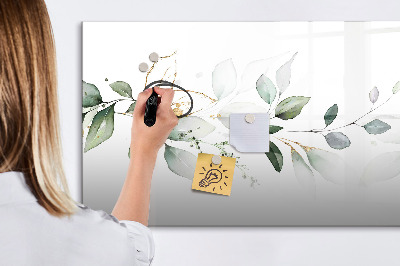 Tableau effaçable magnétique Feuilles abstraites