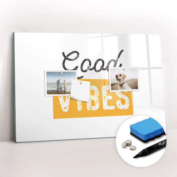 Tableau verre magnétique Une phrase inspirante