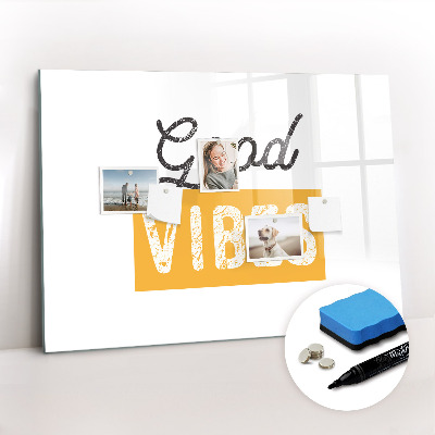 Tableau verre magnétique Une phrase inspirante