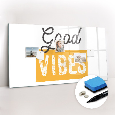 Tableau verre magnétique Une phrase inspirante