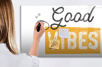 Tableau verre magnétique Une phrase inspirante