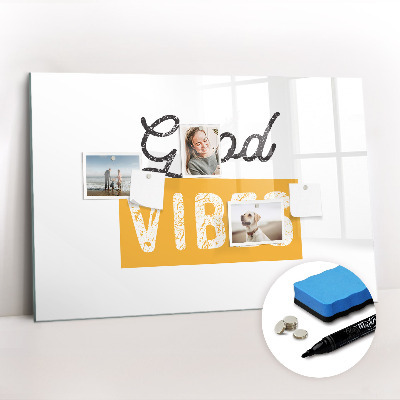 Tableau verre magnétique Une phrase inspirante