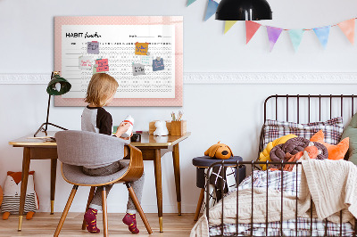 Tableau magnétique mural Suivi des habitudes