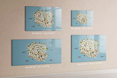 Tableau effaçable magnétique Carte des animaux polonais