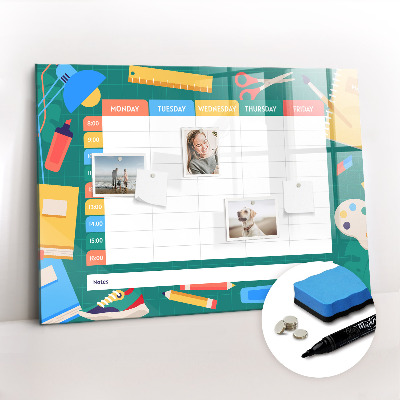 Tableau effaçable magnétique Plan de cours