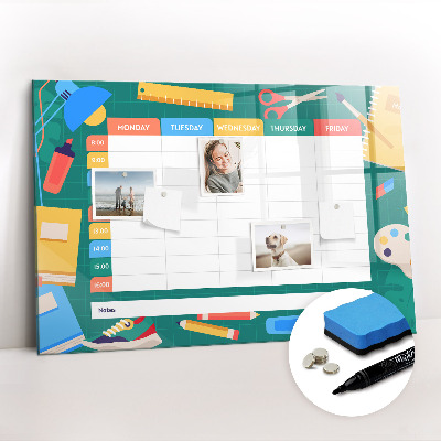 Tableau effaçable magnétique Plan de cours