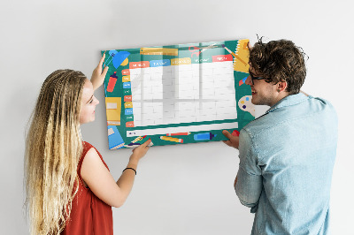 Tableau effaçable magnétique Plan de cours