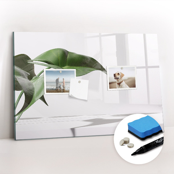 Tableau verre magnétique Feuilles abstraites