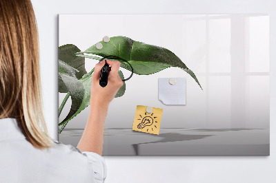 Tableau verre magnétique Feuilles abstraites