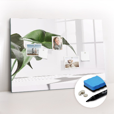 Tableau verre magnétique Feuilles abstraites