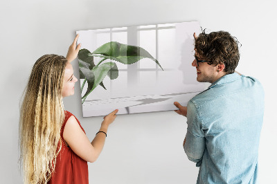 Tableau verre magnétique Feuilles abstraites