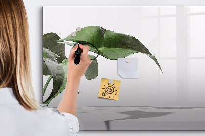 Tableau verre magnétique Feuilles abstraites