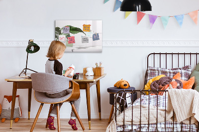 Tableau verre magnétique Feuilles abstraites