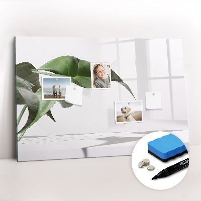 Tableau verre magnétique Feuilles abstraites