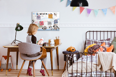 Tableau magnétique mural Agenda hebdomadaire pour enfants