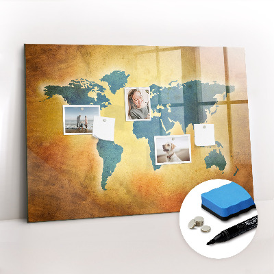 Tableau effaçable magnétique Carte du vieux monde