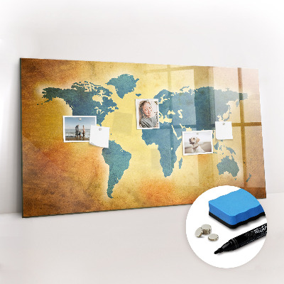 Tableau effaçable magnétique Carte du vieux monde