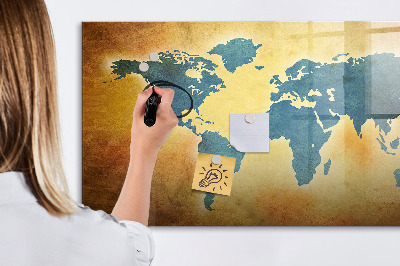 Tableau effaçable magnétique Carte du vieux monde