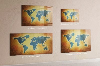 Tableau effaçable magnétique Carte du vieux monde