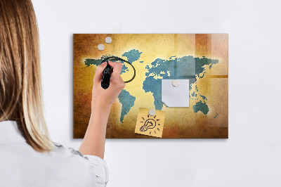 Tableau effaçable magnétique Carte du vieux monde