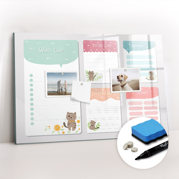 Tableau effaçable magnétique Liste de souhaits