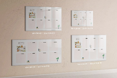 Tableau effaçable magnétique Agenda hebdomadaire