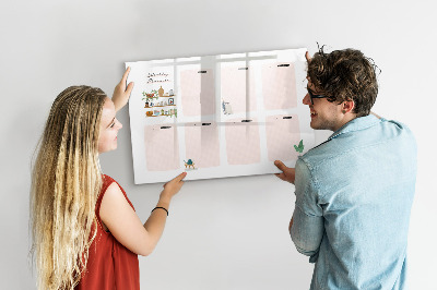 Tableau effaçable magnétique Agenda hebdomadaire