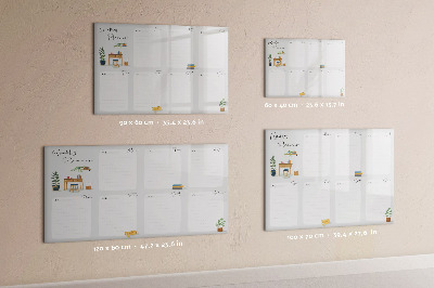 Tableau effaçable magnétique Agenda hebdomadaire confortable
