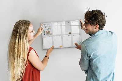 Tableau effaçable magnétique Agenda hebdomadaire confortable