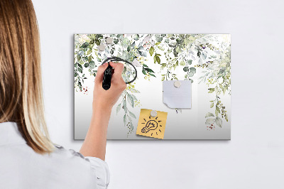 Tableau effaçable magnétique Nature en fleurs