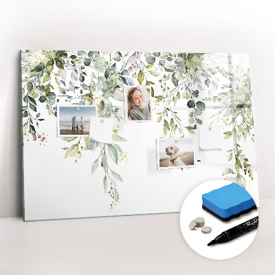 Tableau effaçable magnétique Nature en fleurs
