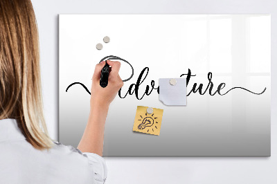 Tableau effaçable magnétique Inscription aventure