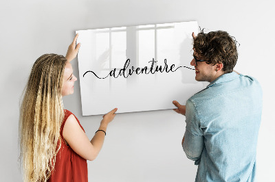 Tableau effaçable magnétique Inscription aventure