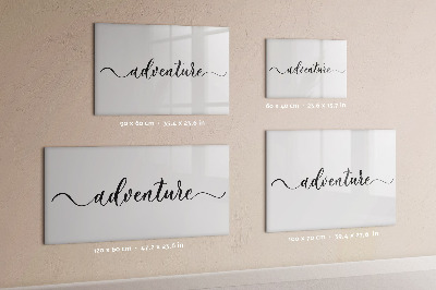 Tableau effaçable magnétique Inscription aventure