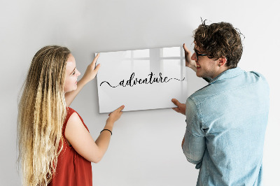 Tableau effaçable magnétique Inscription aventure