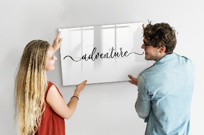 Tableau effaçable magnétique Inscription aventure