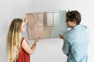 Tableau magnétique mural Abstraction des vagues