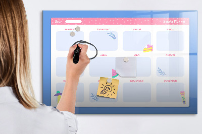 Tableau effaçable magnétique planificateur mensuel