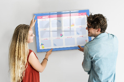 Tableau effaçable magnétique planificateur mensuel