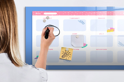 Tableau effaçable magnétique planificateur mensuel