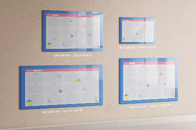 Tableau effaçable magnétique planificateur mensuel