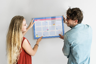 Tableau effaçable magnétique planificateur mensuel