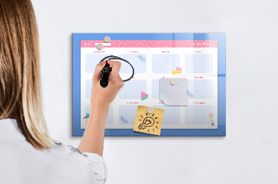 Tableau effaçable magnétique planificateur mensuel