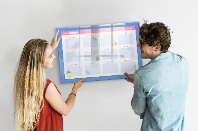 Tableau effaçable magnétique planificateur mensuel