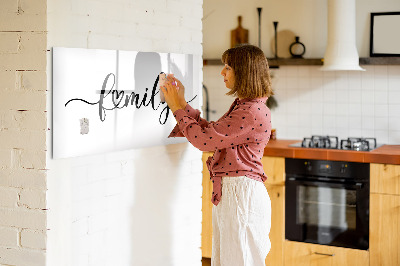 Tableau effaçable magnétique La famille d'inscriptions