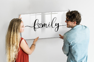 Tableau effaçable magnétique La famille d'inscriptions