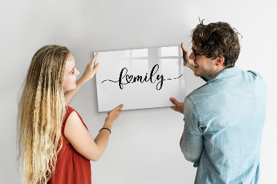Tableau effaçable magnétique La famille d'inscriptions