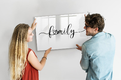Tableau effaçable magnétique La famille d'inscriptions