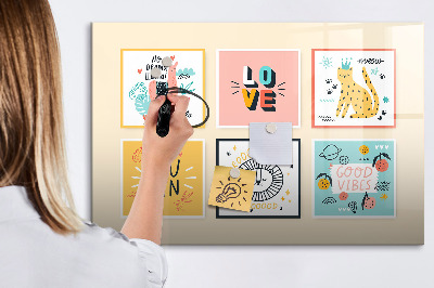 Tableau verre magnétique slogans de motivation