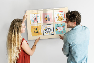 Tableau verre magnétique slogans de motivation